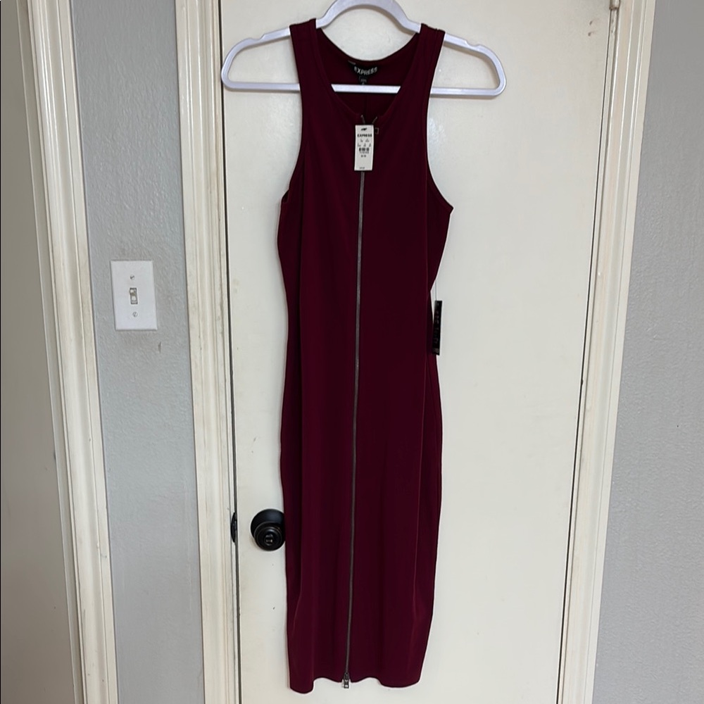 Express Halter Bodycon Midi Dress